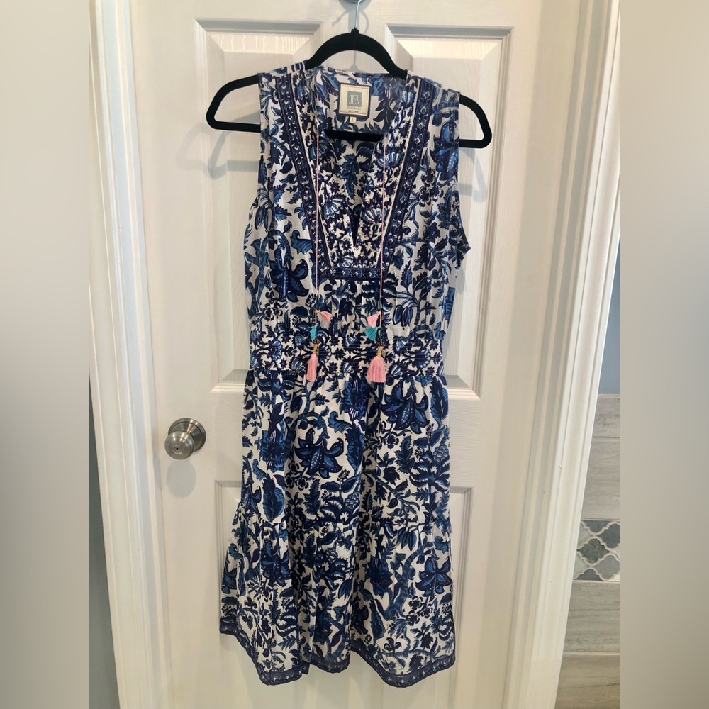 BELL by Alicia Bell block print midi dress L